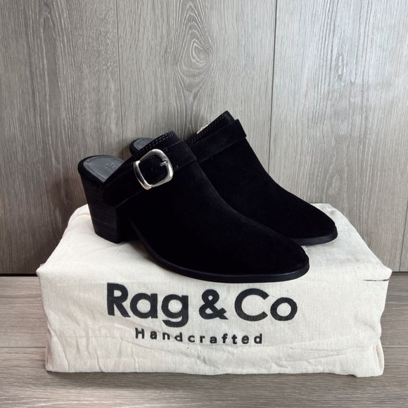 Rag & Co Grey Black Darcie Buckle Mules NWT Various Sizes - Picture 7 of 16